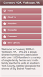 Mobile Screenshot of coventryhoaofyorktown.org